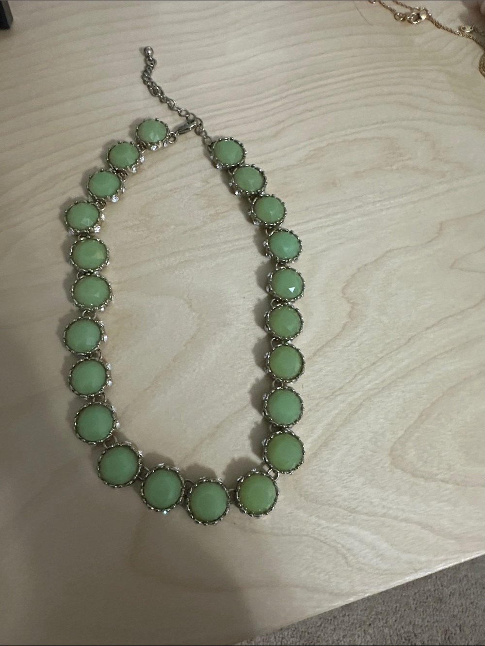 Francesca's Collections Green Gem Collar Necklace